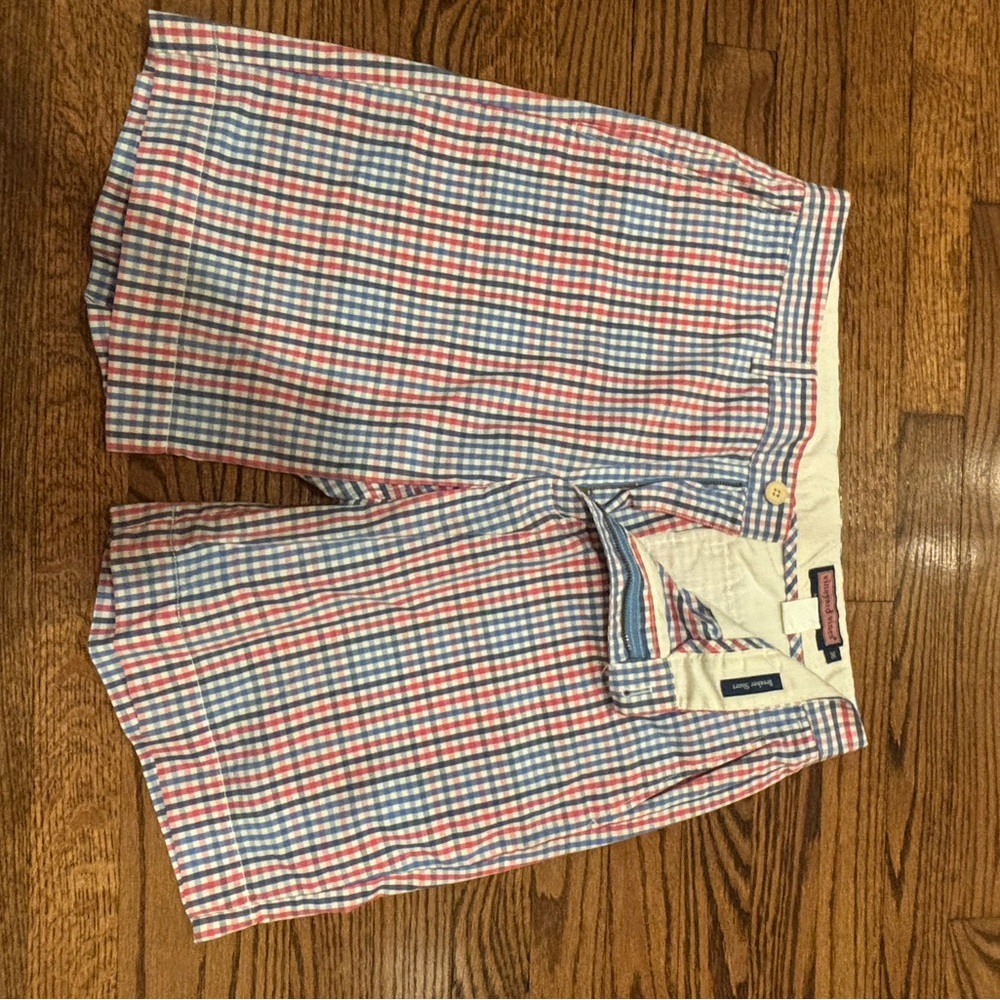 Vineyard Vines Red and Blue Gingham Men’s Shorts
